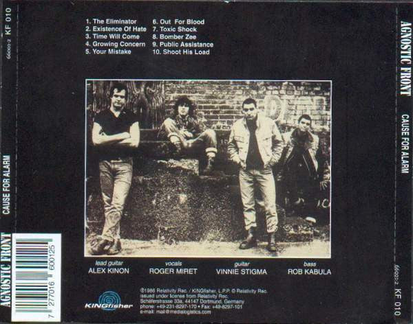 Agnostic Front : Cause For Alarm (CD, Album, RE)