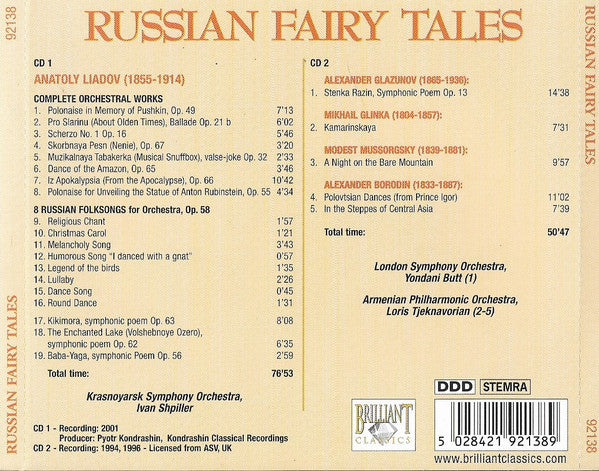 Anatoly Liadov, Alexander Glazunov, Alexander Borodin, Modest Mussorgsky : Russian Fairy Tales (2xCD, Comp)