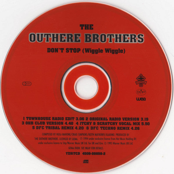The Outhere Brothers : Don't Stop (Wiggle Wiggle) (CD, Single)