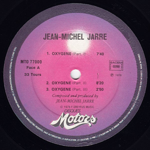 Jean-Michel Jarre : Oxygene (LP, Album, RE)