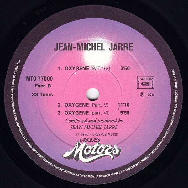 Jean-Michel Jarre : Oxygene (LP, Album, RE)