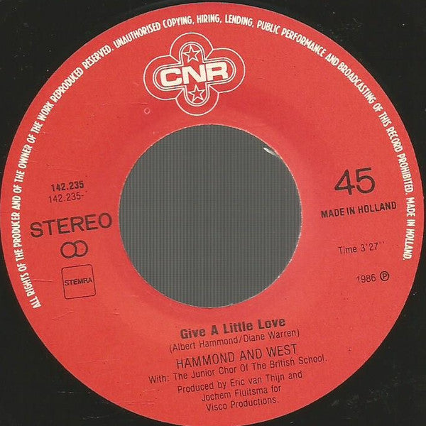 Albert Hammond And Albert West : Give A Little Love (7", Single)