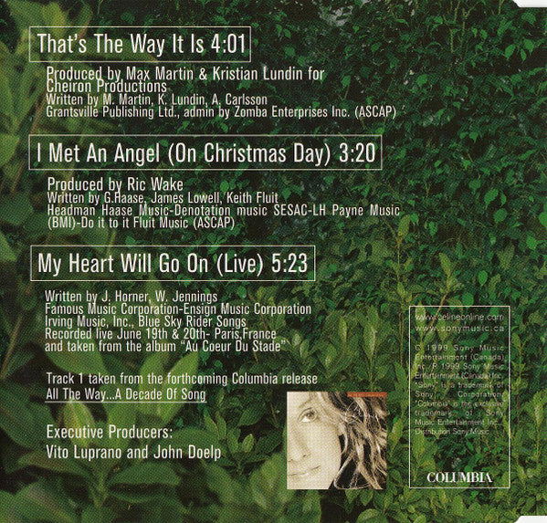 Céline Dion : That's The Way It Is (CD, Maxi)