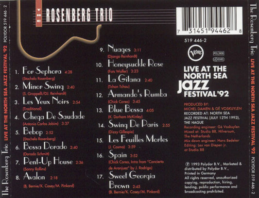 The Rosenberg Trio : Live At The North Sea Jazz Festival '92 (CD, Album)