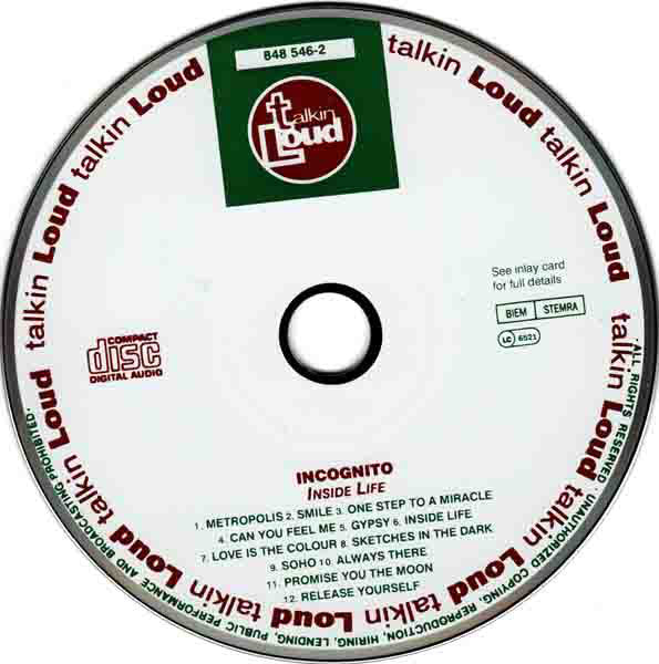 Incognito : Inside Life (CD, Album)