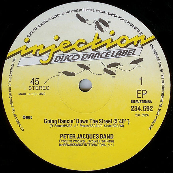 Peter Jacques Band : Going Dancin' Down The Street (12", EP, Maxi)