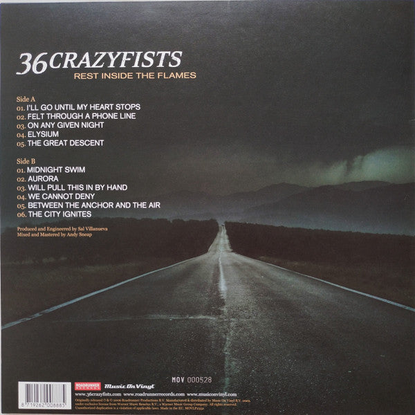 36 Crazyfists : Rest Inside The Flames (LP, Album, Ltd, Num, RE, Gol)