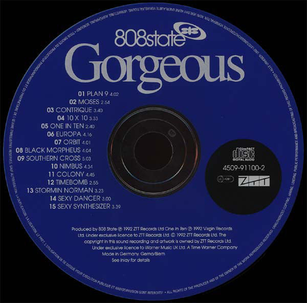 808 State : Gorgeous (CD, Album)