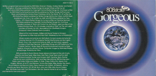 808 State : Gorgeous (CD, Album)