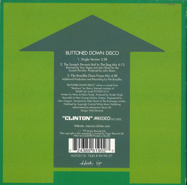 Clinton : Buttoned Down Disco (CD, Single)