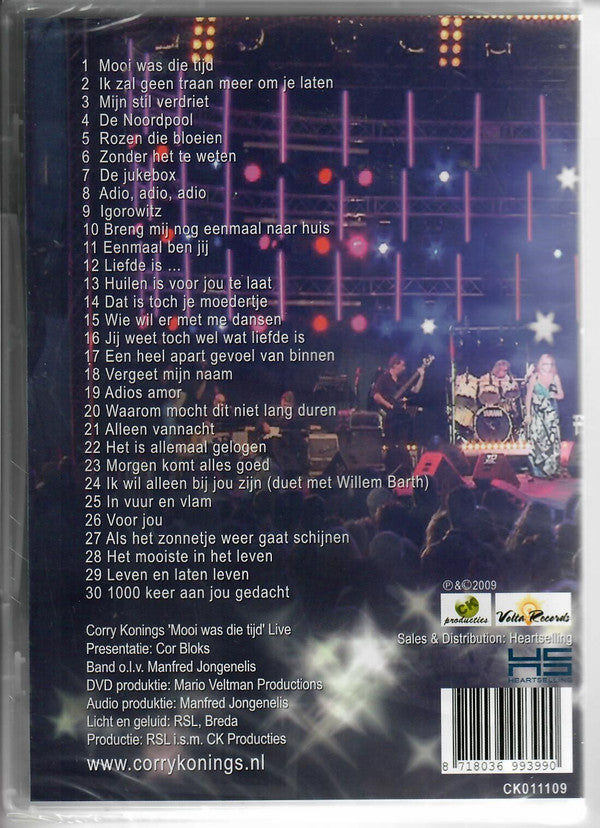 Corry Konings : "Mooi Was Die Tijd" Live (DVD-V, Album)