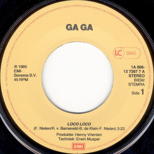 Ga Ga (2) : Loco Loco (7", Single)