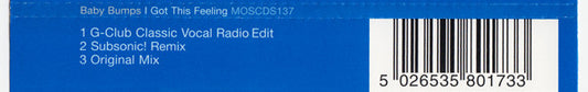 Baby Bumps : I Got This Feeling (CD, Single)