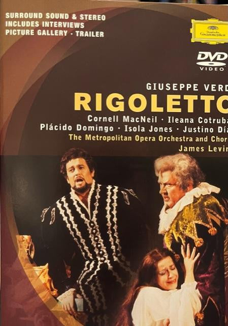 Giuseppe Verdi : Cornell MacNeil - Ileana Cotrubas - Plácido Domingo* - Isola Jones - Justino Díaz* - The Metropolitan Opera Orchestra* and Chorus* - James Levine (2) : Rigoletto (DVD-V, Multichannel, NTSC)