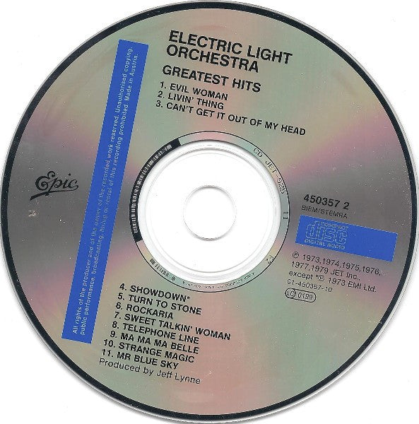 Electric Light Orchestra : ELO's Greatest Hits (CD, Comp, RE)