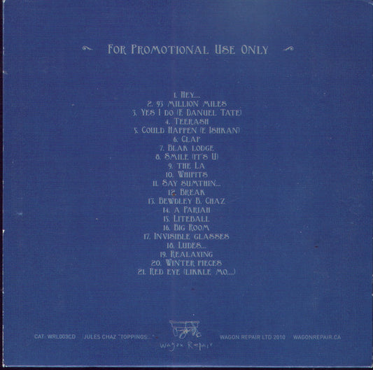 Jules Chaz : Toppings... (CD, Album, Promo)