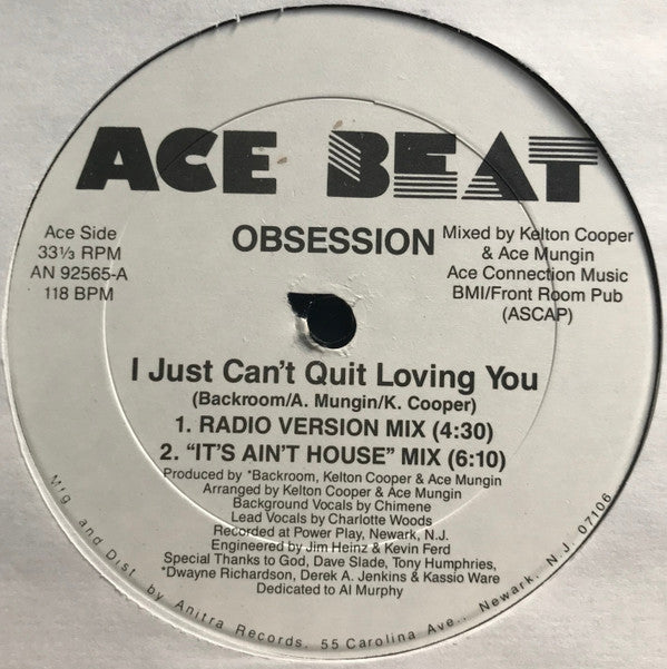 Obsession (5) : I Just Can't Quit Loving You (12")
