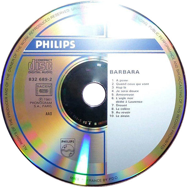 Barbara (5) : L'aigle Noir (CD, Album, RE)