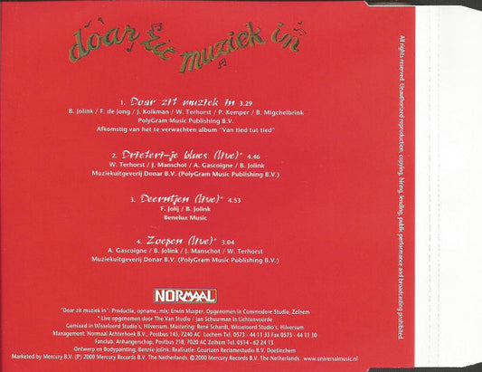 Normaal : Doar Zit Muziek In (CD, Maxi)