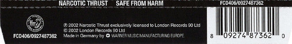 Narcotic Thrust : Safe From Harm (CD, Single, Enh)