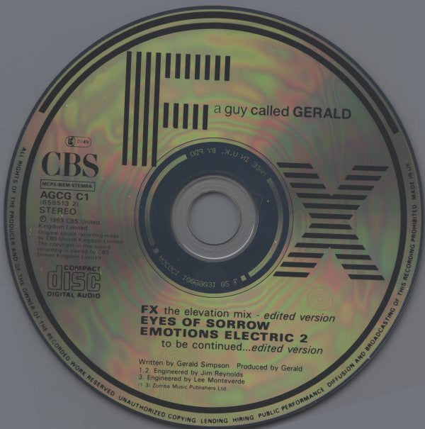 A Guy Called Gerald : FX (CD, Single)