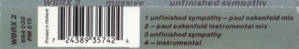 Massive Attack : Unfinished Sympathy (CD, Single)