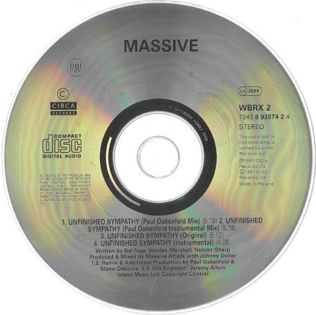 Massive Attack : Unfinished Sympathy (CD, Single)