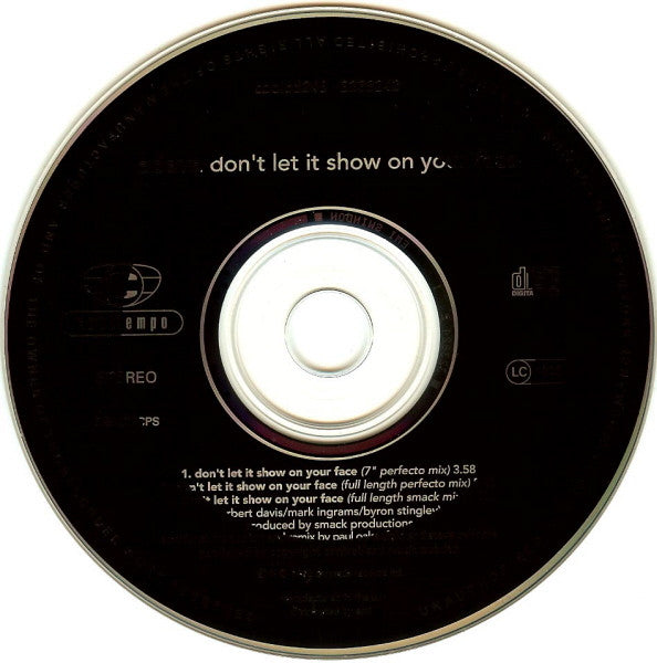 Adeva : Don't Let It Show On Your Face (CD, Single)