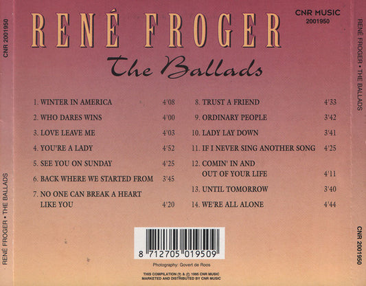 René Froger : The Ballads (CD, Comp)