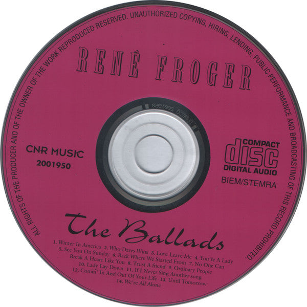 René Froger : The Ballads (CD, Comp)