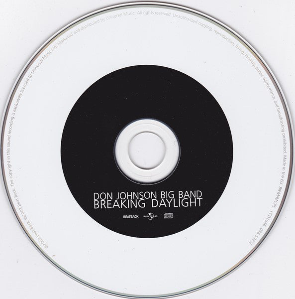 Don Johnson Big Band : Breaking Daylight (CD, Album)