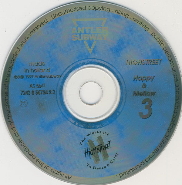 Various : Highstreet - Happy & Mellow Grooves 3 (CD, Mixed)