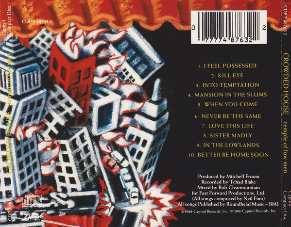 Crowded House : Temple Of Low Men (CD, Album)