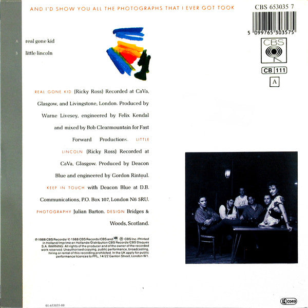 Deacon Blue : Real Gone Kid (7", Single)