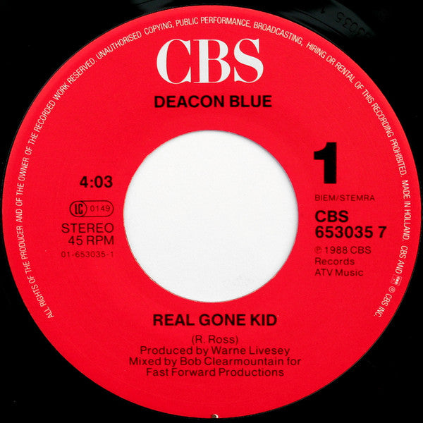 Deacon Blue : Real Gone Kid (7", Single)