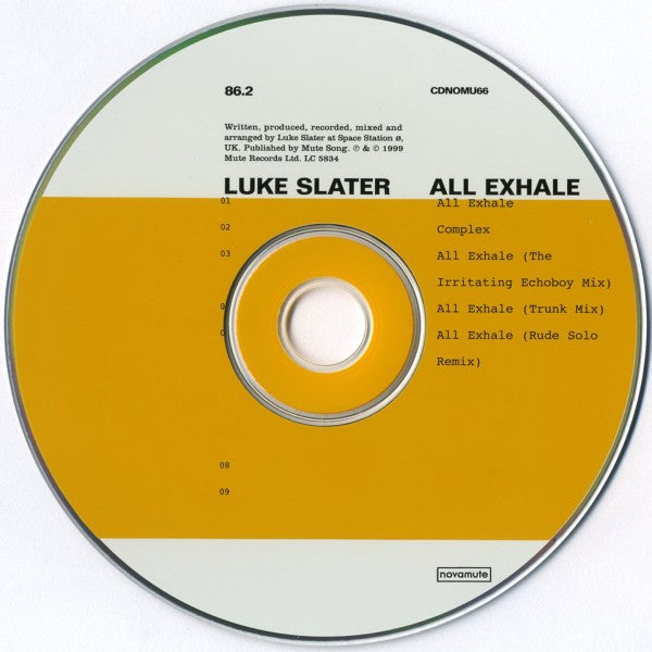 Luke Slater : All Exhale (CD, Single)