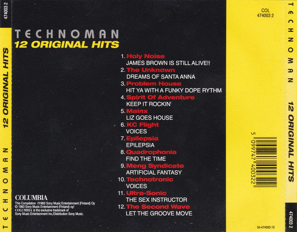 Various : Technoman (12 Original Hits) (CD, Comp)