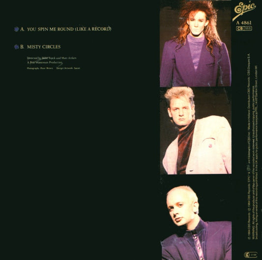 Dead Or Alive : You Spin Me Round (Like A Record) (7", Single, Sma)