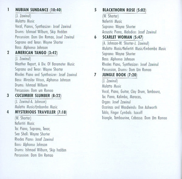 Weather Report : Mysterious Traveller (CD, Album, RE, RM)