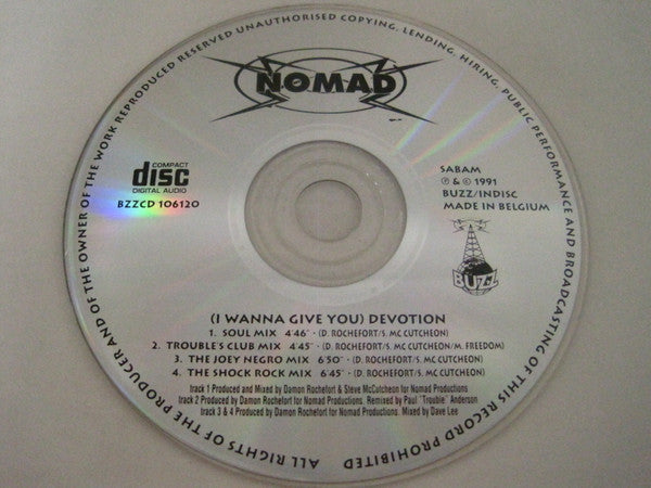 Nomad : (I Wanna Give You) Devotion - The Remixes (CD, Single)